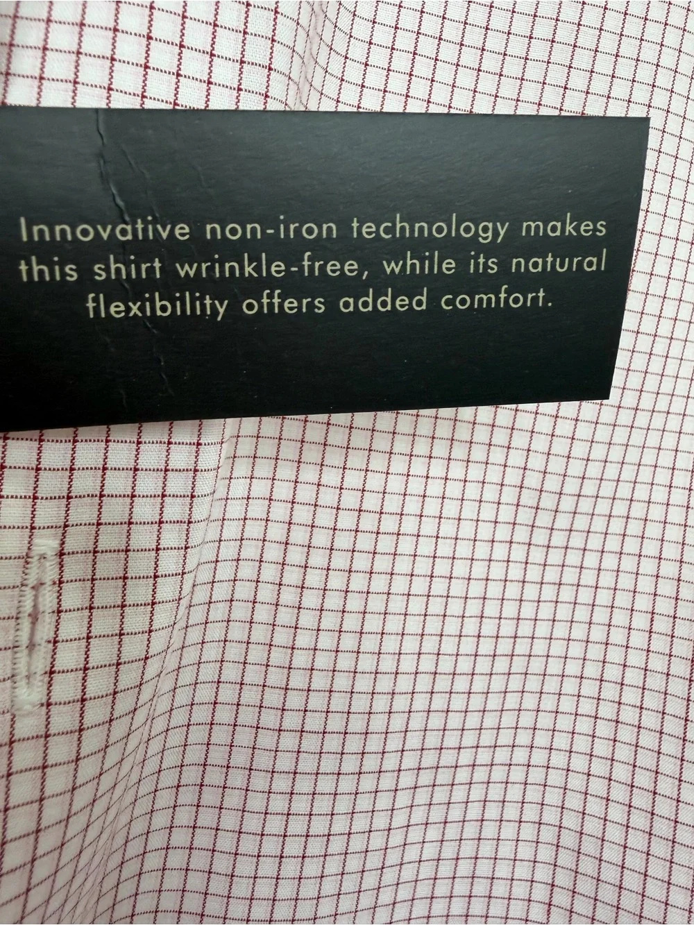 Banana Republic Slim Fit Non-Iron Dress Shirt Red/pink Windowpane Size Large NWT